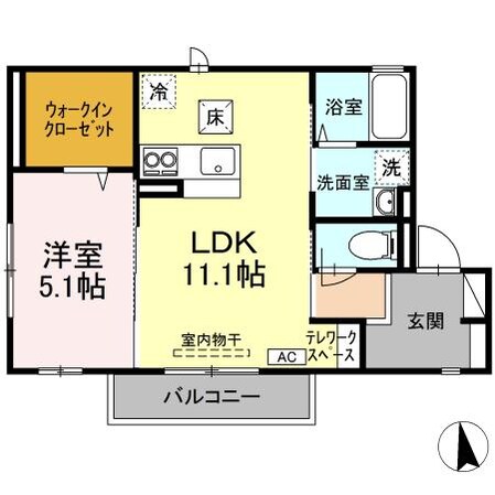 セジュールみさとの物件間取画像